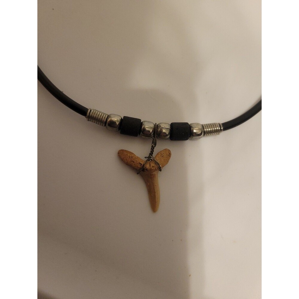 Charming Shark Surf Jewelry Shark Tooth Necklace 20" Beach Fossil Pendant Ocean